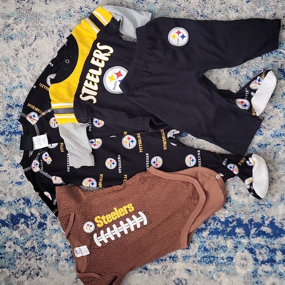 Team Apparel Other - Kids NFL Steelers One Piece Set - Black, Brown, Yellow